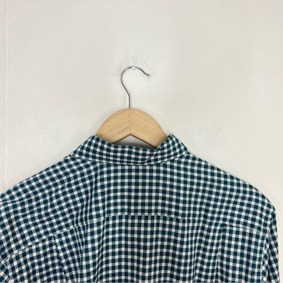 Southern Tide Blue White Gingham Tailored Button Sport Shirt Size Medium - Picture 10 of 13